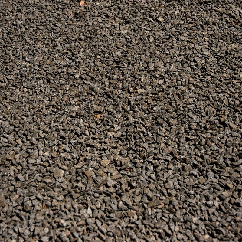 Close-up of grey Type 2 road base gravel